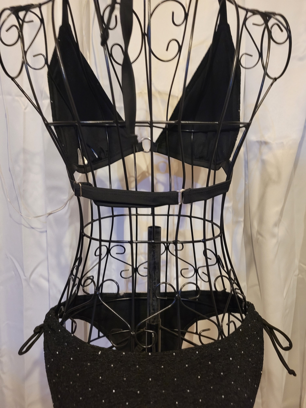 Amazon Black Rhinestone Triangle Bikini Set - Picture 3 of 4